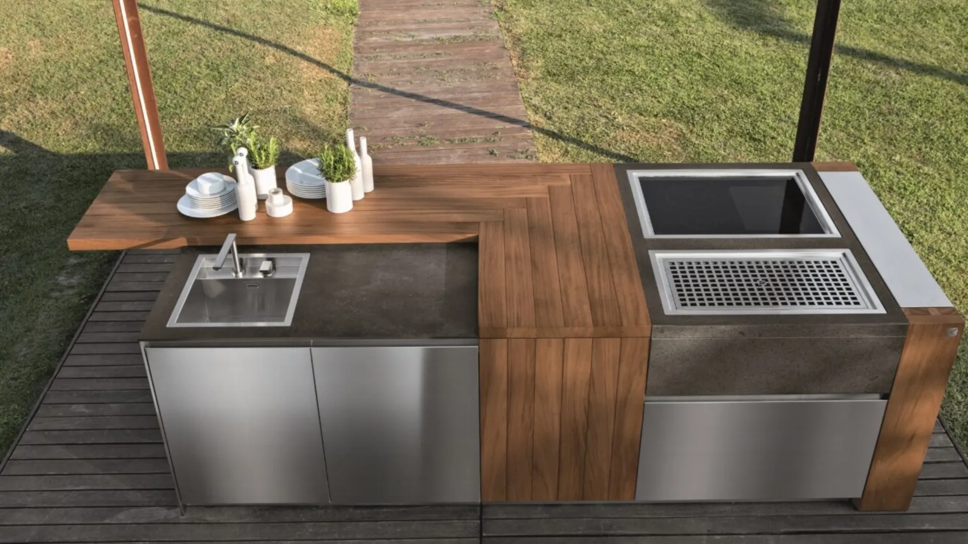 Cucina Design a isola Outdoor di Aster Cucine
