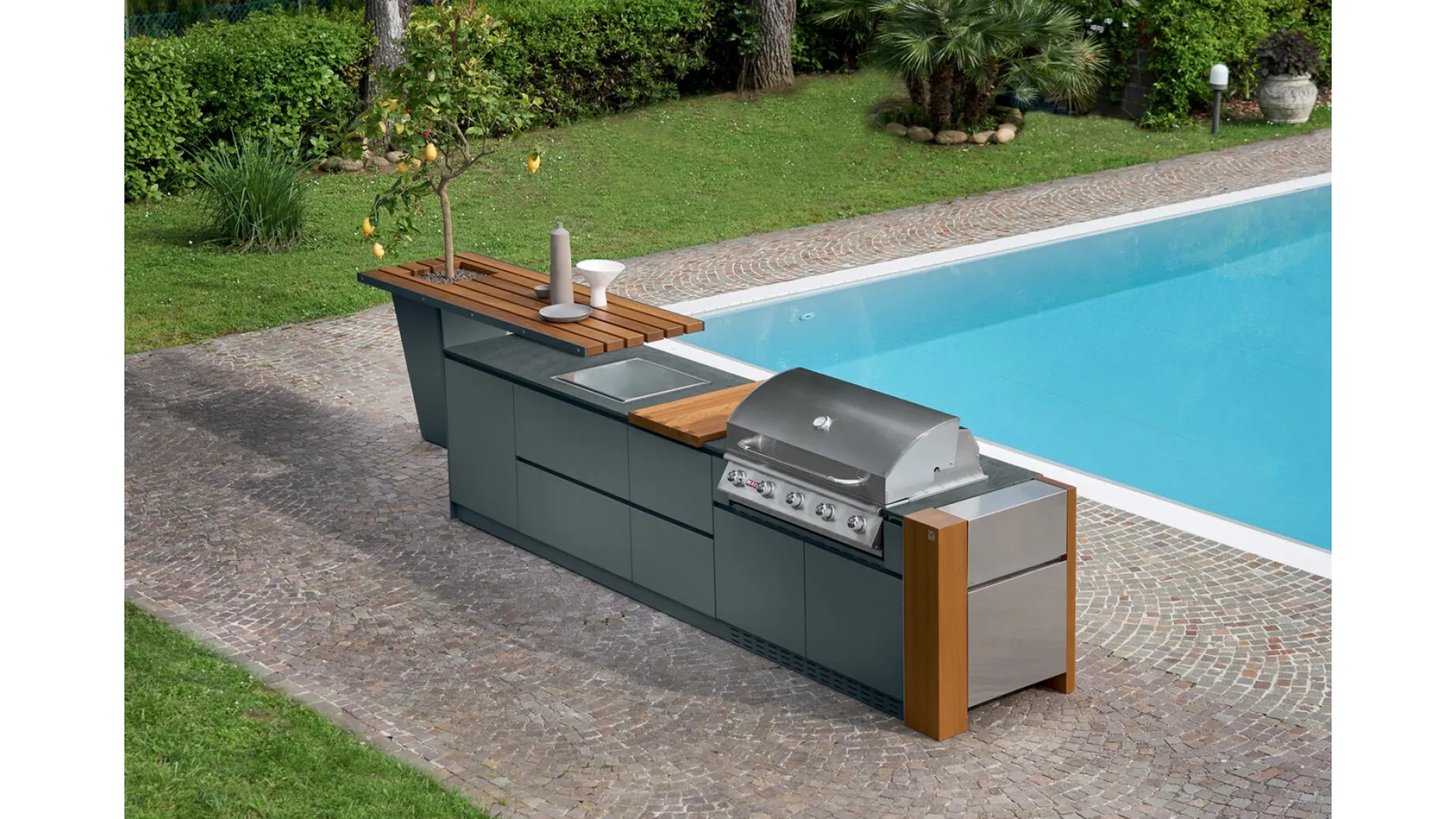 Cucina Design a isola Outdoor di Aster Cucine