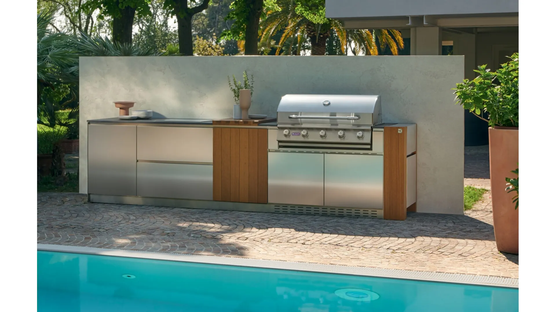 Cucina Design lineare Outdoor di Aster Cucine
