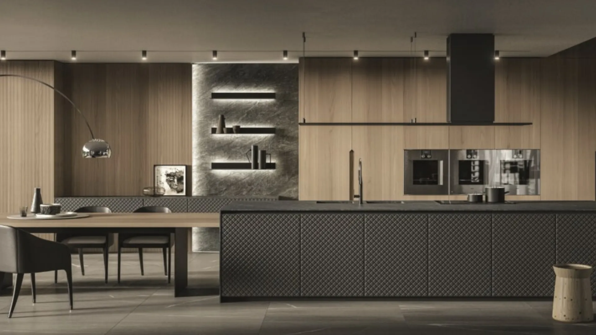 Cucina Design con isola Pure Glam di Aster Cucine