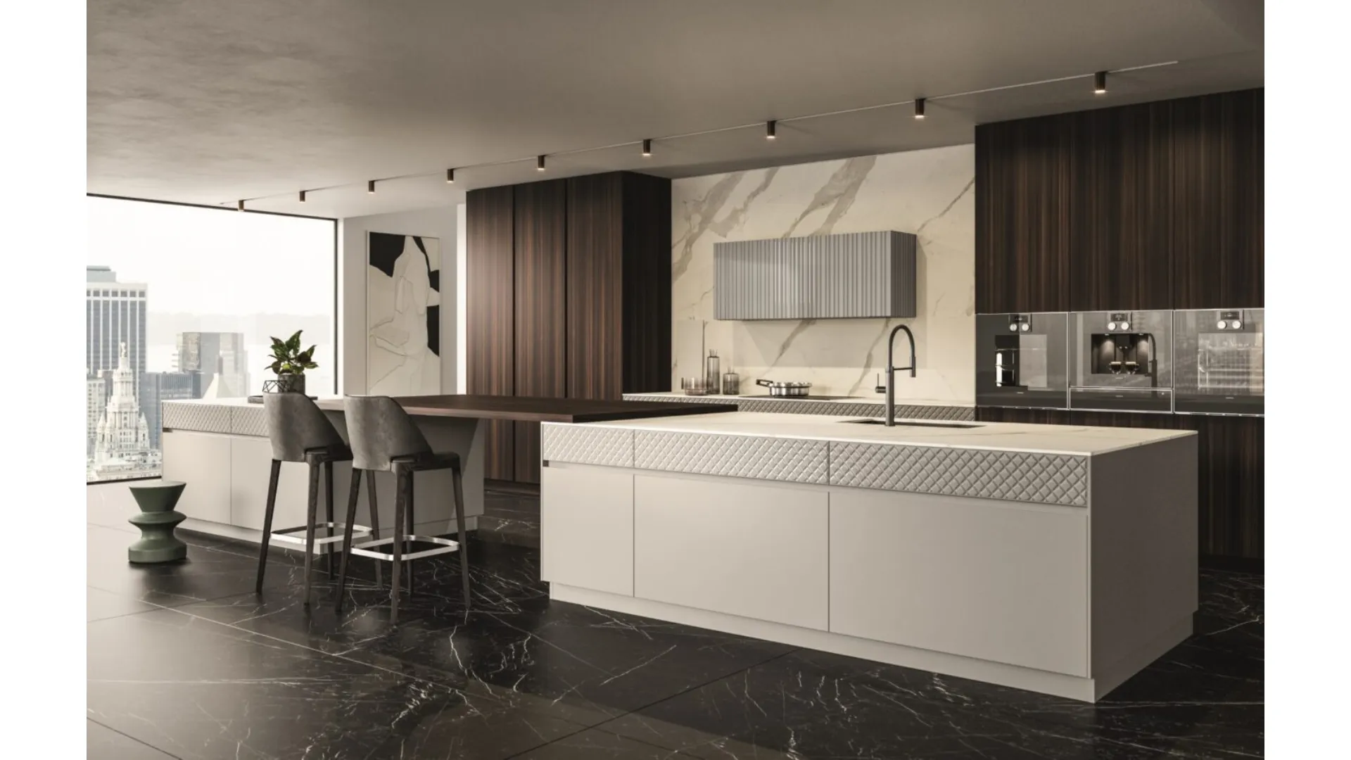 Cucina Design con isola Pure Glam di Aster Cucine