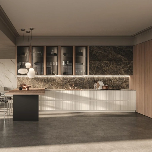 Cucina Design Pure Glam con penisola di Aster Cucine