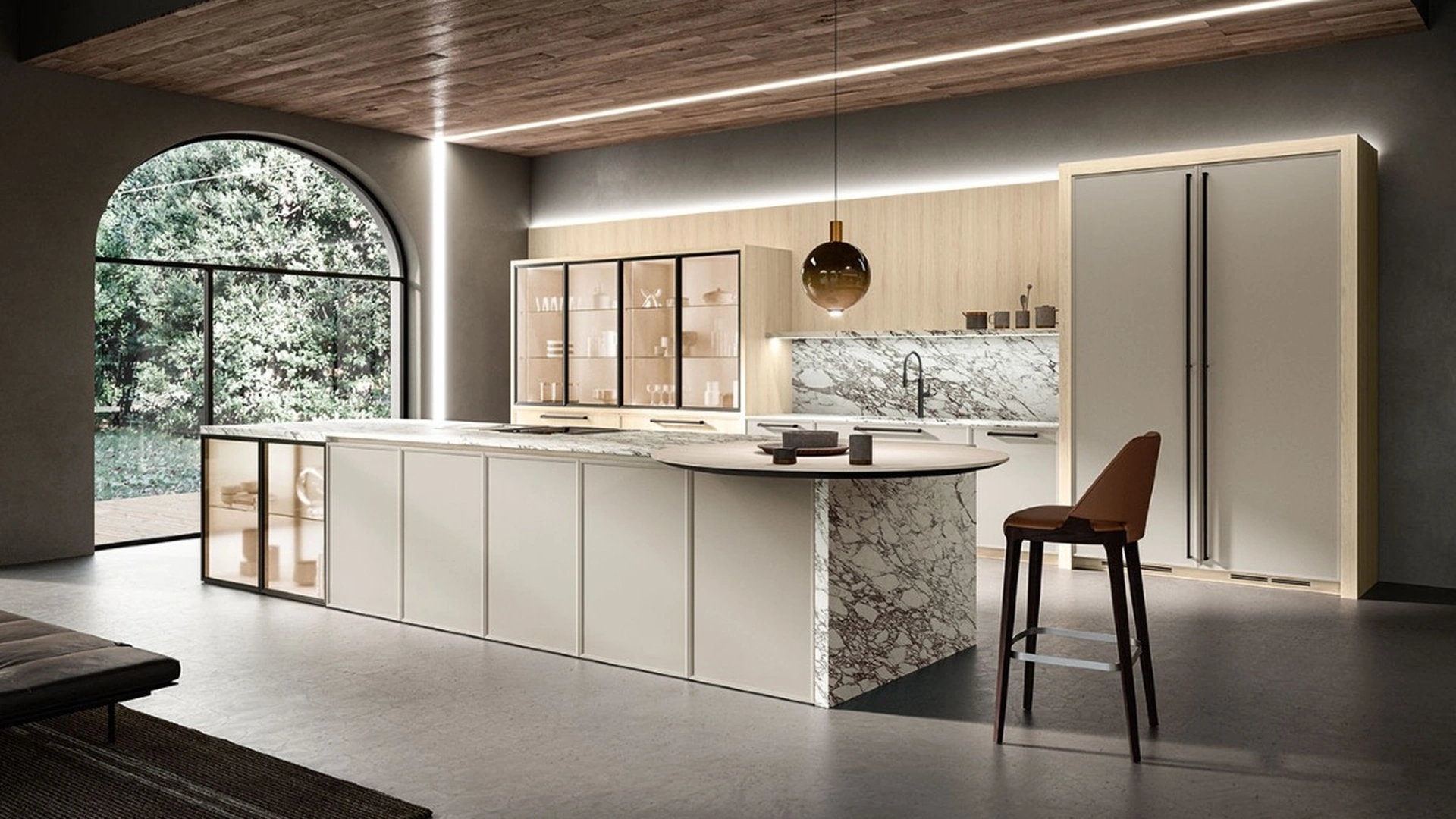 Cucina Design con isola Quintessence di Aster Cucine