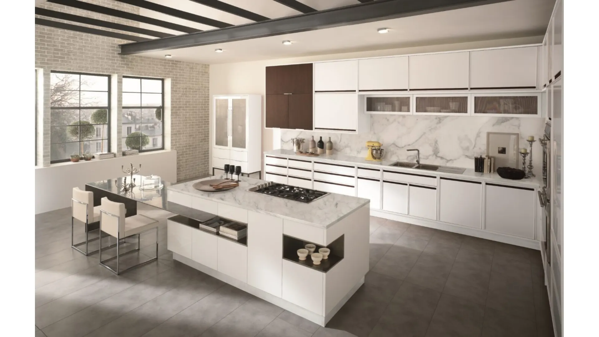 Cucina Design con isola Timeline di Aster Cucine