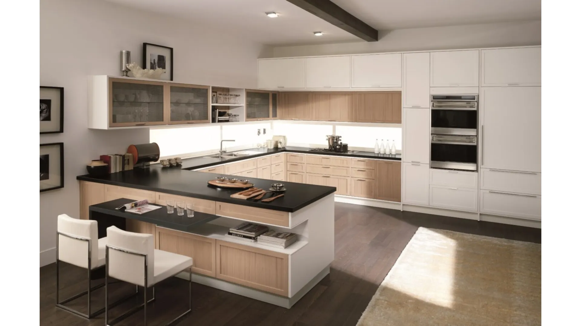 Cucina Design con penisola Timeline di Aster Cucine