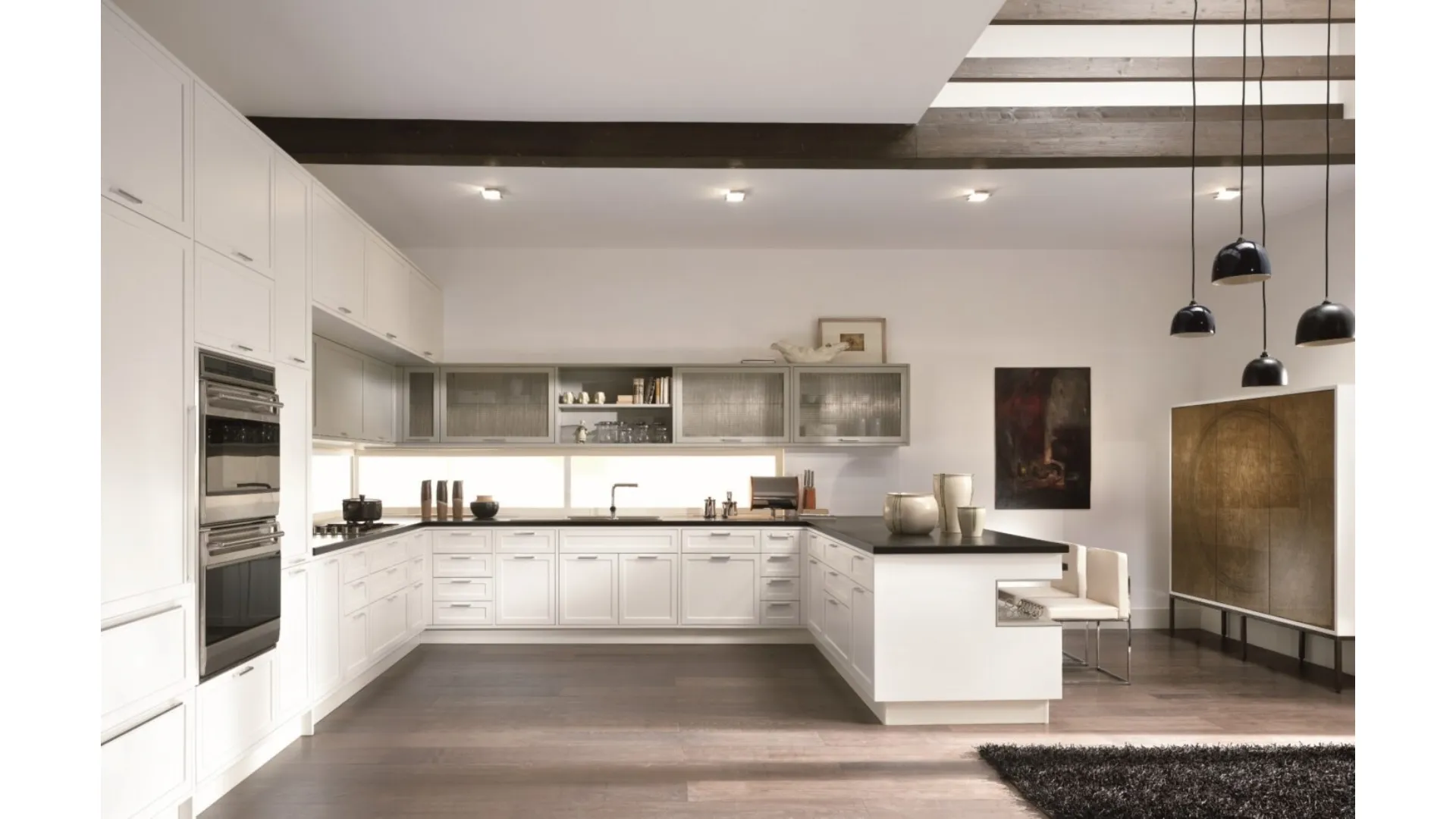 Cucina Design con penisola Timeline di Aster Cucine