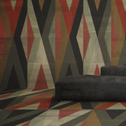 Parquet Grafiche Meet Me Halfway in impiallacciatura frassino su supporto in multistrato di Giacobazzi
