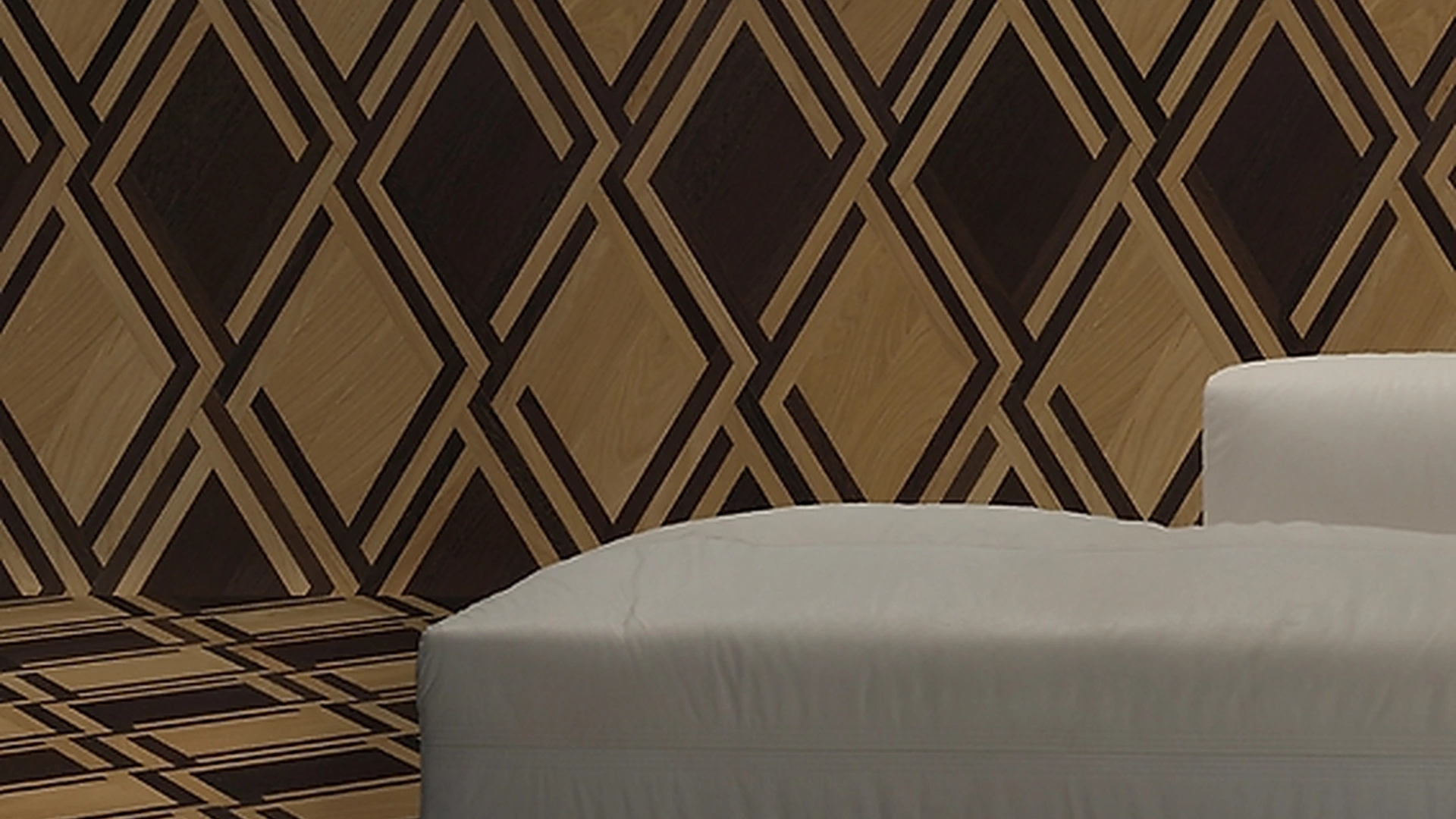 Parquet Mattonelle Blasone in essenza rovere europeo e wengè di Giacobazzi